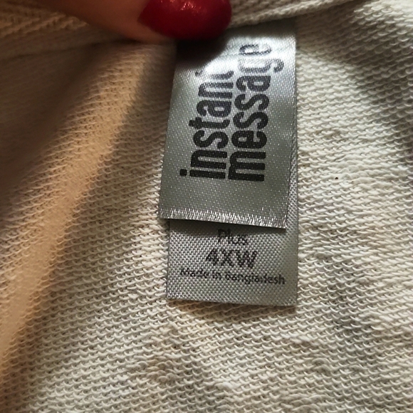 MTV Instant Message Sweat Shirt Pullover Top Womens Size 4X Plus Size - Picture 4 of 11